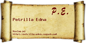 Petrilla Edna névjegykártya